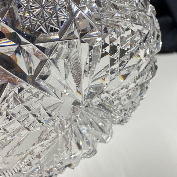 Antique ABP  Hawkes Signed American Brilliant Cut Glass Fruit Custard Bowl 6" - Picture 12 of 16